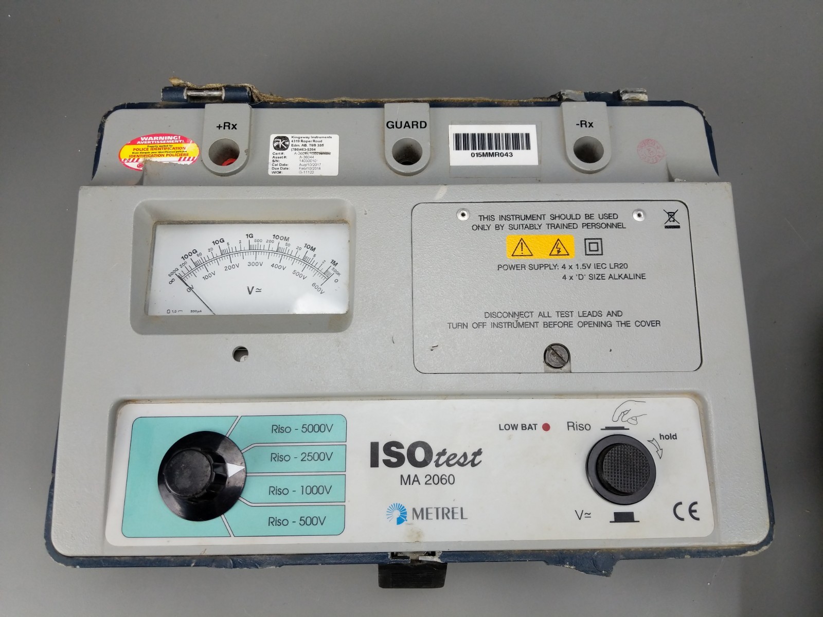Metrel MA 2060 5kV Analog Insulation Resistance Tester