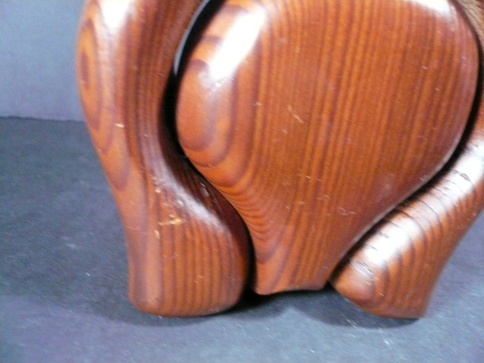 Vintage Handcrafted Native Redwood Owl Trinket Jewelry Box 6 1/2