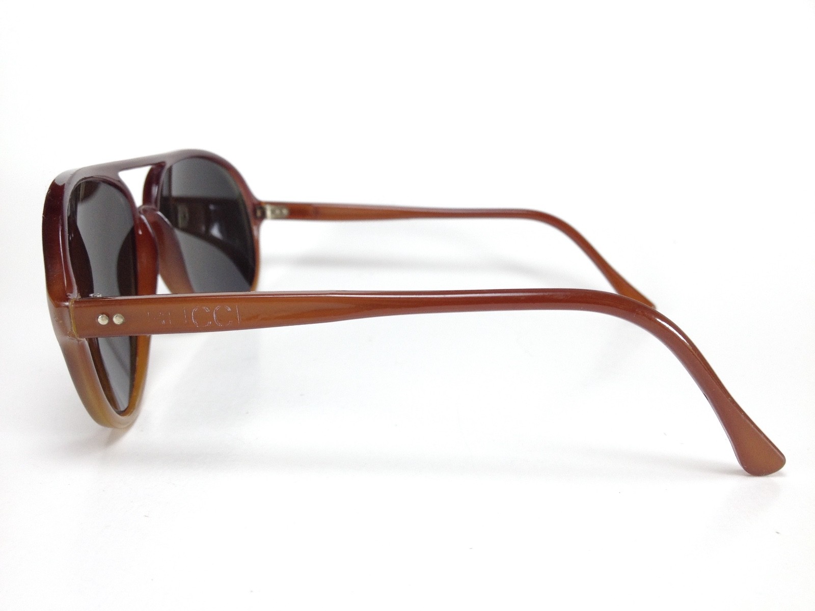 Bucci Vintage Aviator Prescription Sunglasses Brown France B2