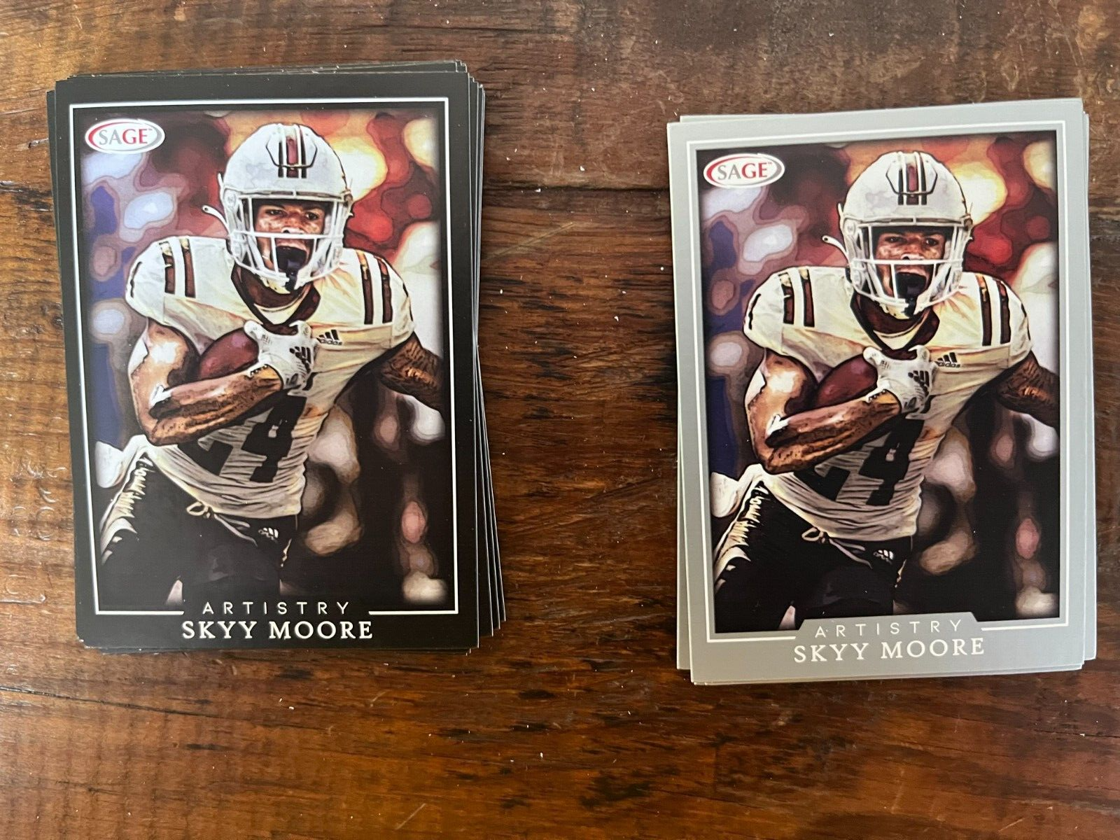SKYY MOORE Lot x17 cards from 2022 Sage Artistry Football RC