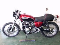 1973 L-reg Honda CB550 conversion Dresda finished in red and black metallic