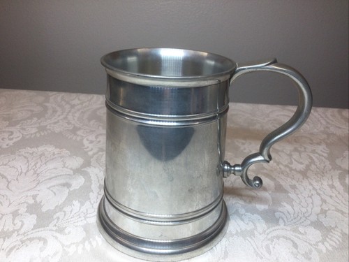 SELANGOR PEWTER 茶筒 Vintage Selangor Pewter & Teak Tankard Mug Cup In Original