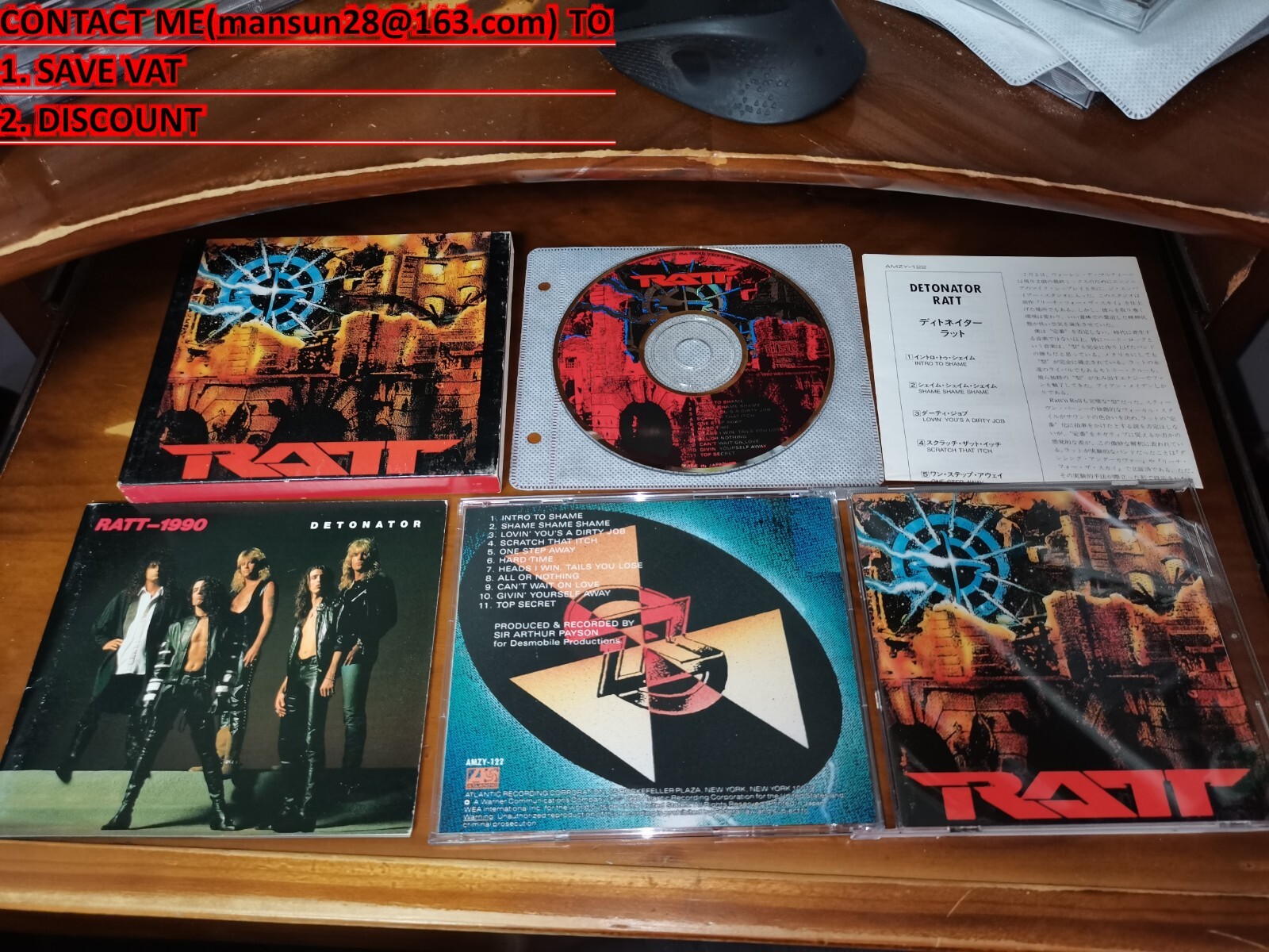 Ratt / Detonator JAPAN w/Booklet AMZY-122 T-A2 | eBay