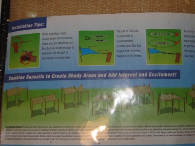 Sun Sail 11.8 ft. Triangle Garden Shade in Beige UV Top Outdoor Canopy BRAND NEW