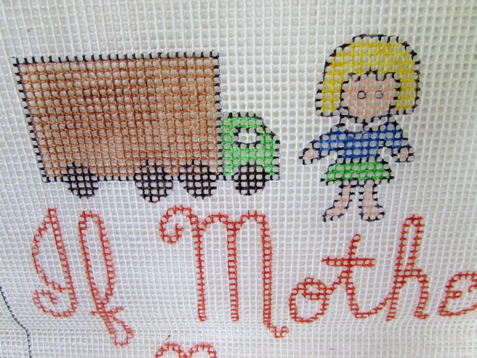 IF MOTHER SAYS NO ASK GRANDMA Hand Painted Needlepoint Canvas