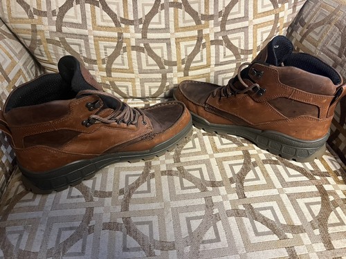 Ecco Track Gore-Tex Men's Size eu 46 us 12 brown leather moc toe boots