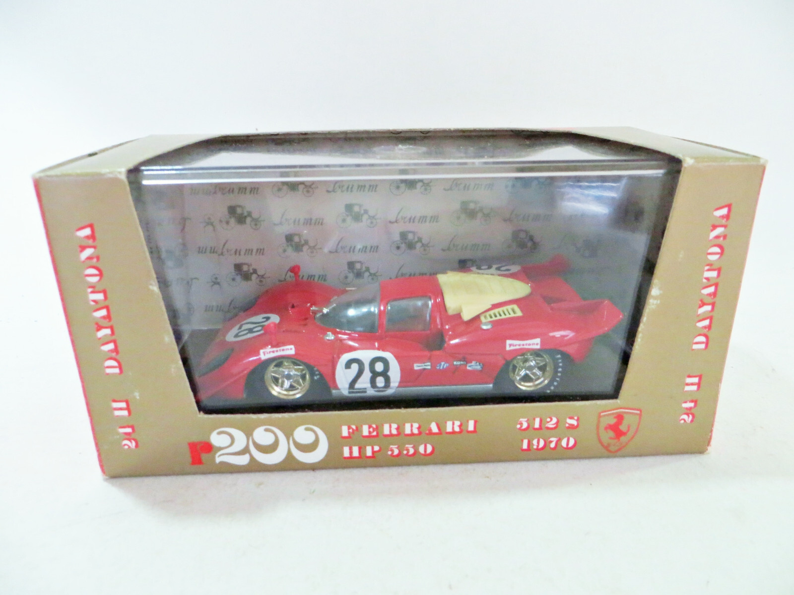 玄関先迄納品 BRUMM ANDRETTI DAYTONA, 24HR 1970 #28. 512S 'FERRARI R200 ミニカー