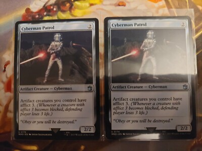 1x Mtg Card - One Magic -  Dr Who * Cyberman Patrol * English NM Non-Foil Flat