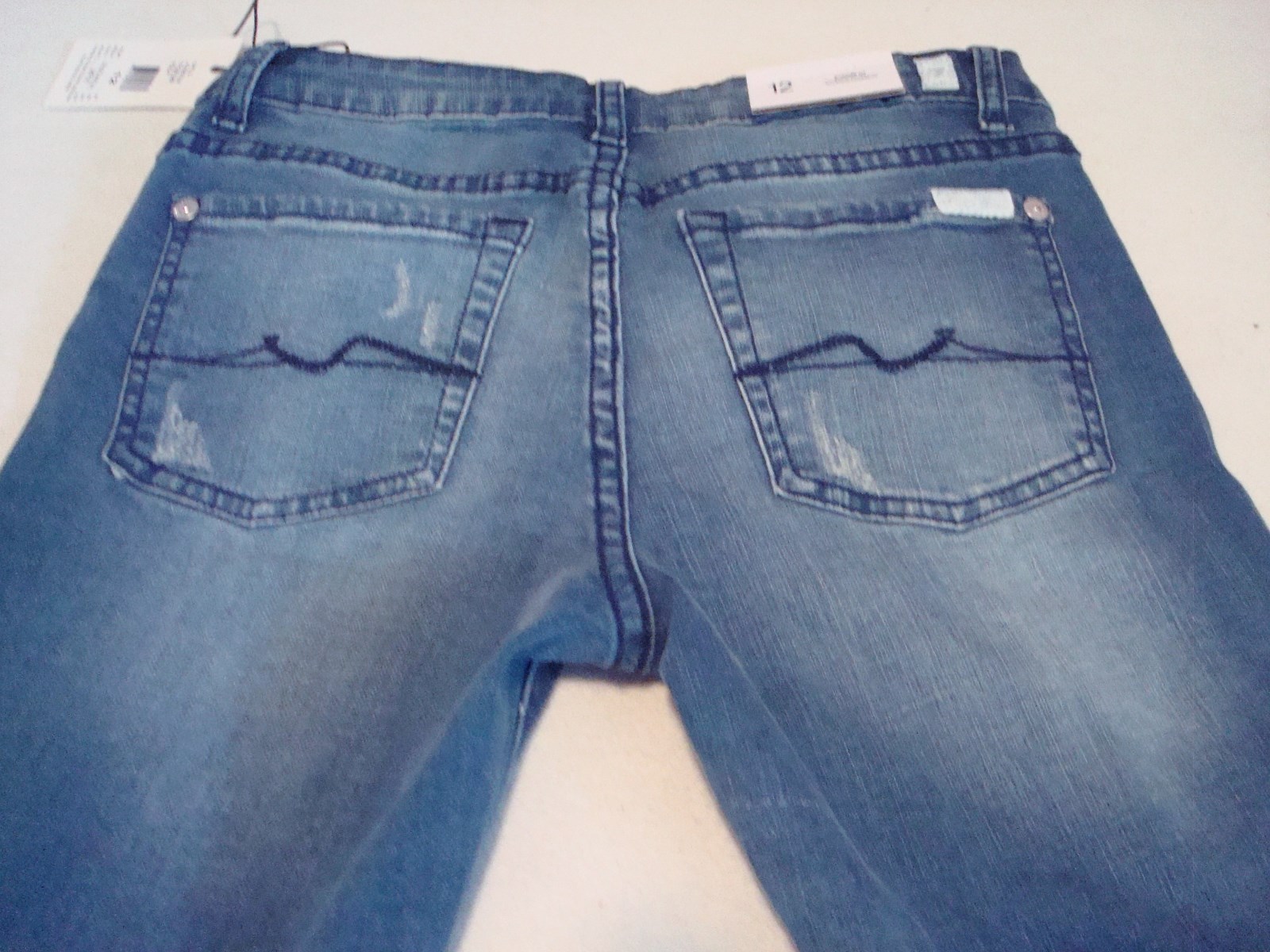 Girl  7 For All Mankind Skinny Boyfriend Fit Jeans Size 12  NWT