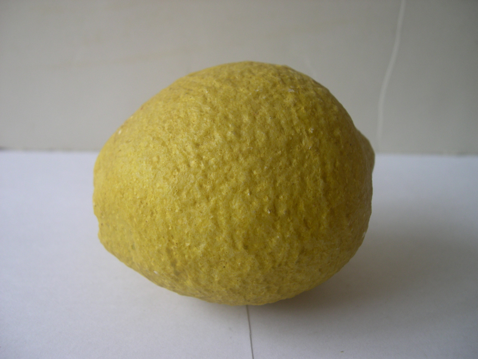 Vintage Alabaster Carved Painted Stone Lemon