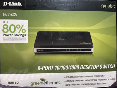 D-Link  DGS (DGS2208) 8-Ports External Switch Managed
