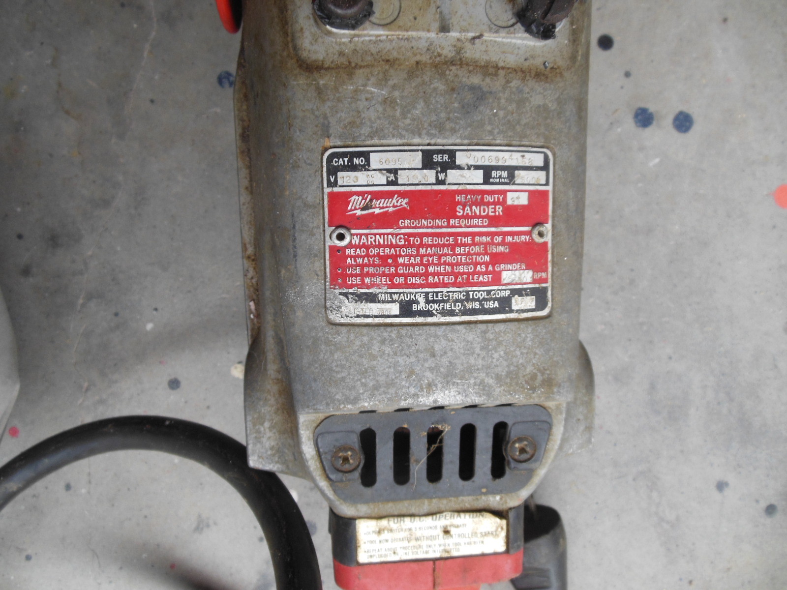 Milwaukee Heavy Duty  Sander/Grinder Made in USA 6095