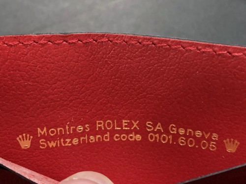 Vintage Rolex Red Leather Credit Card Holder Wallet Business Sport-coat  Slide