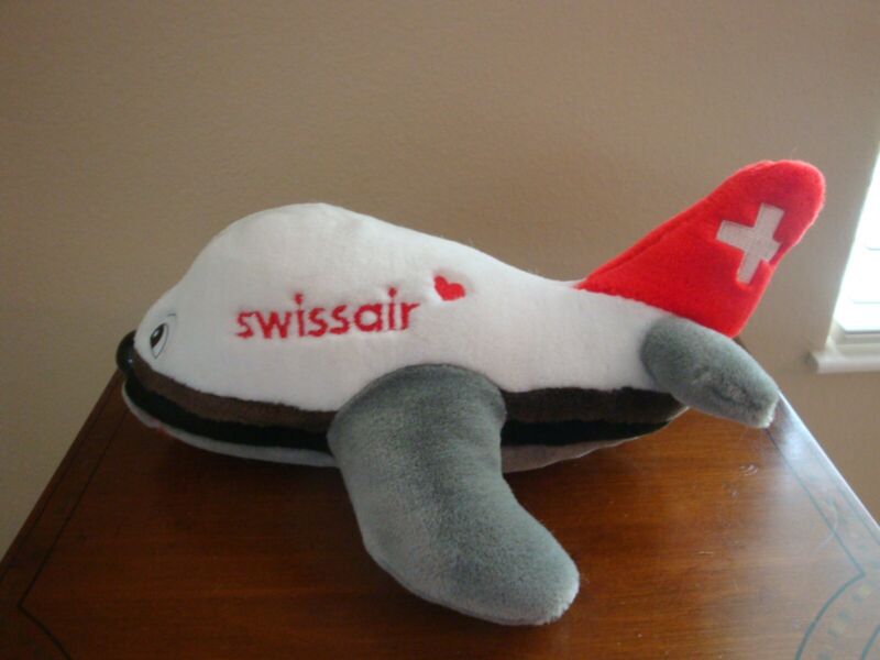 Swiss Air Jumbo Darling Plush Toy Beas Toys Switzerland  SWISSAIR