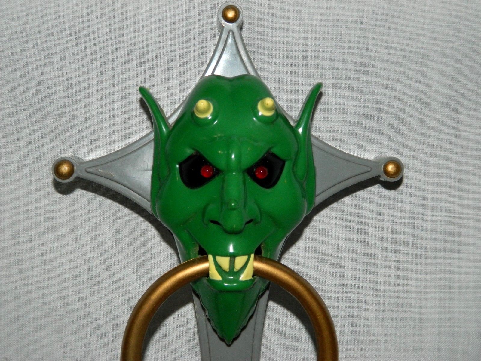 Devil BOO Door Knocker Trendmasters Electronic Light Up eyes 1991 Halloween