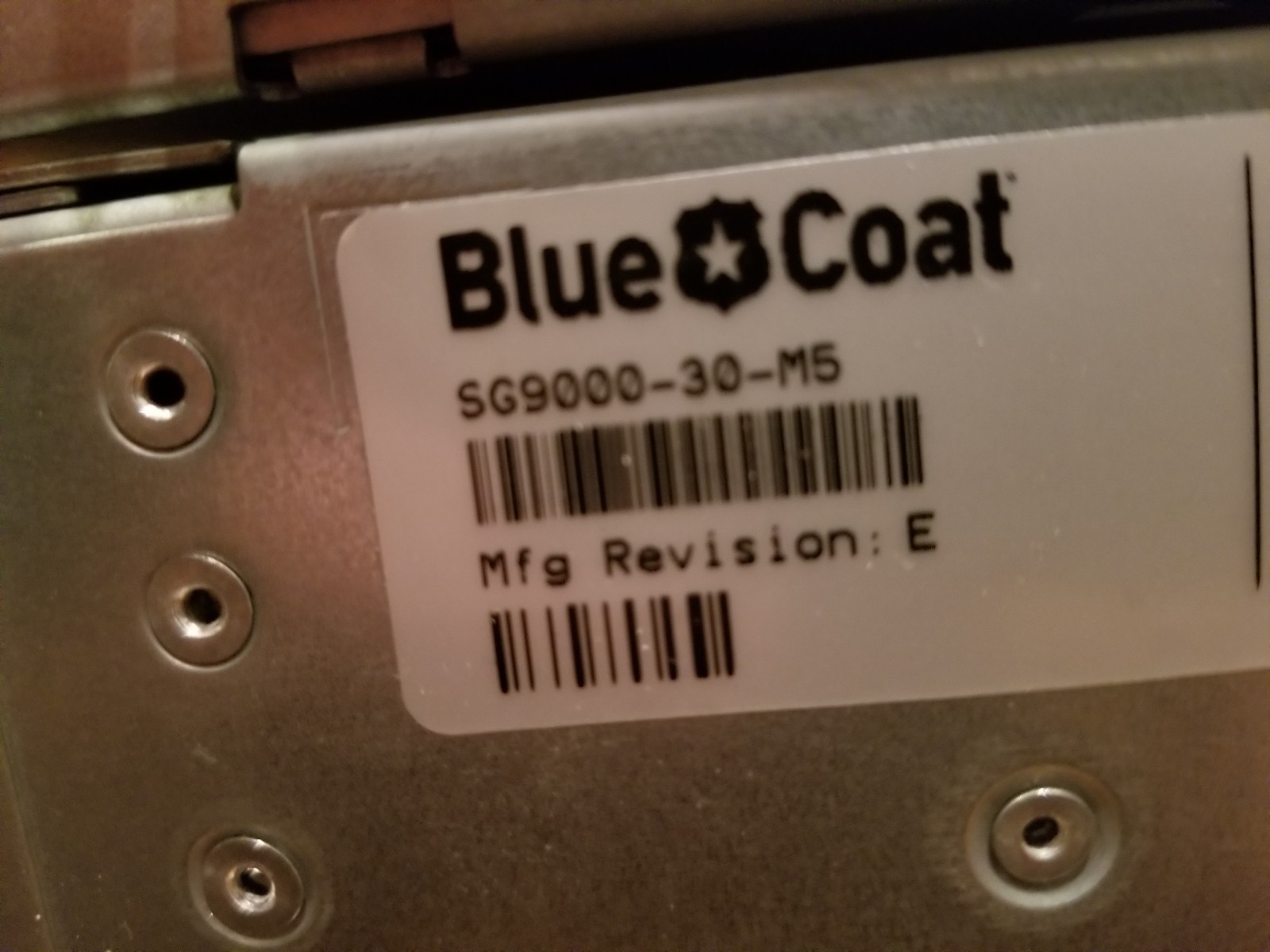 Bluecoat P PS12000-500M and SG9000-30-M5 Proxy Appliance - OPEN TO OFFERS!