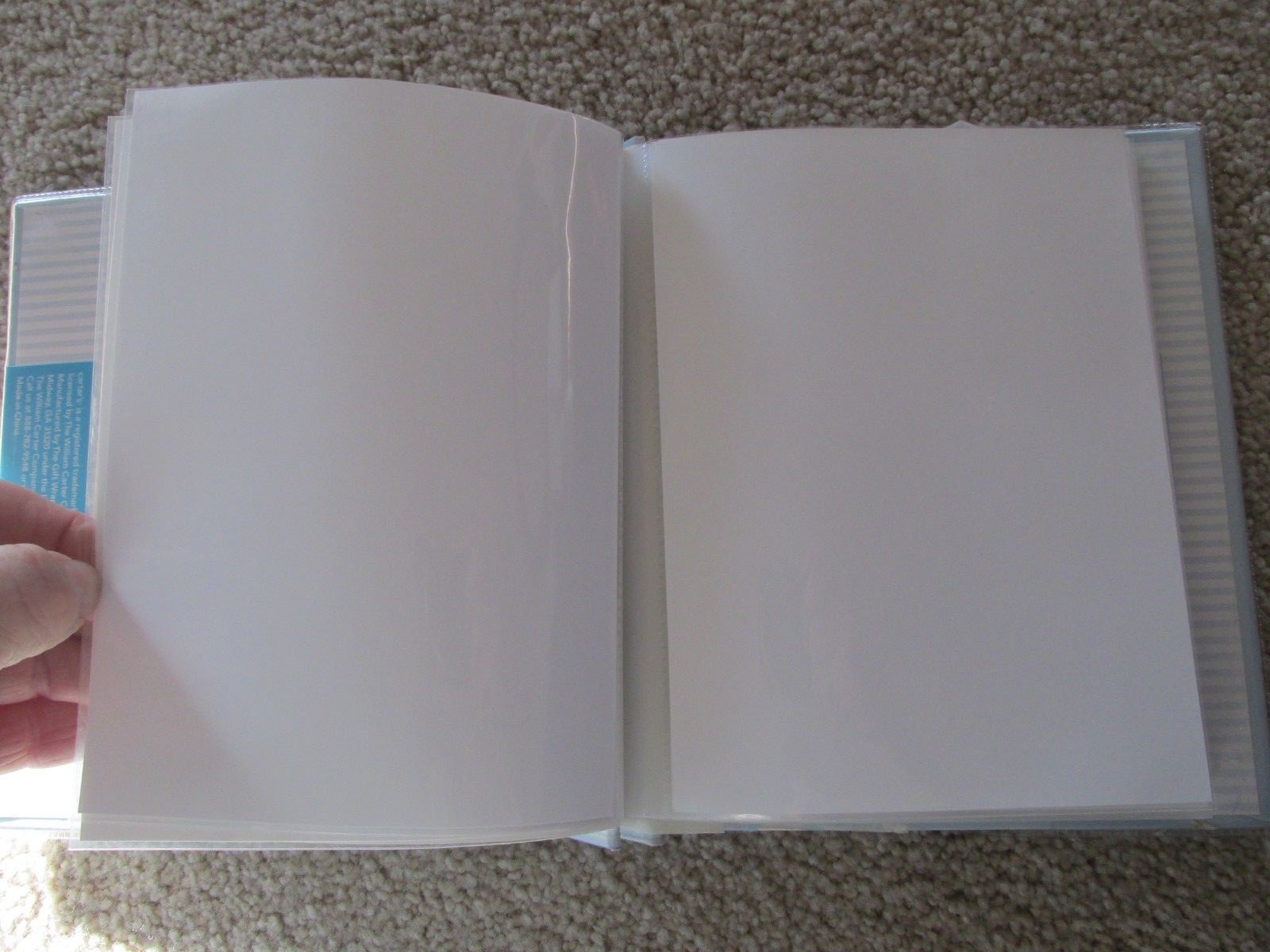 Carter's 20 page Blue Baby Photo Album   New    Free shipping