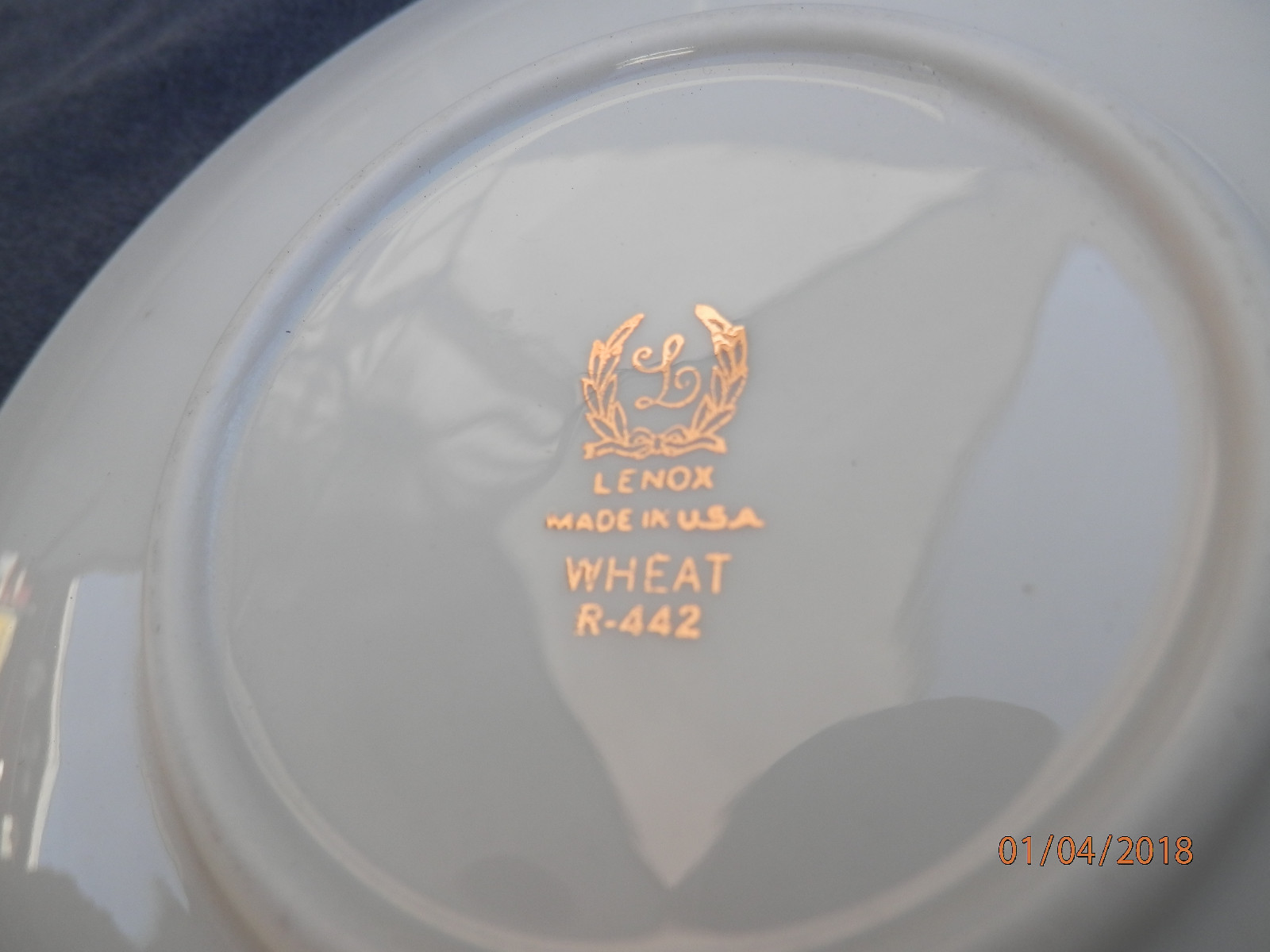 Set of 4 lenox R-442 Wheat pattern cups and saucers..3 sets available..free ship