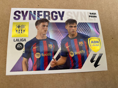   SYNERGY DNA #6 PEDRI GAVI BARCELONA Sticker Liga Este 2023 24  