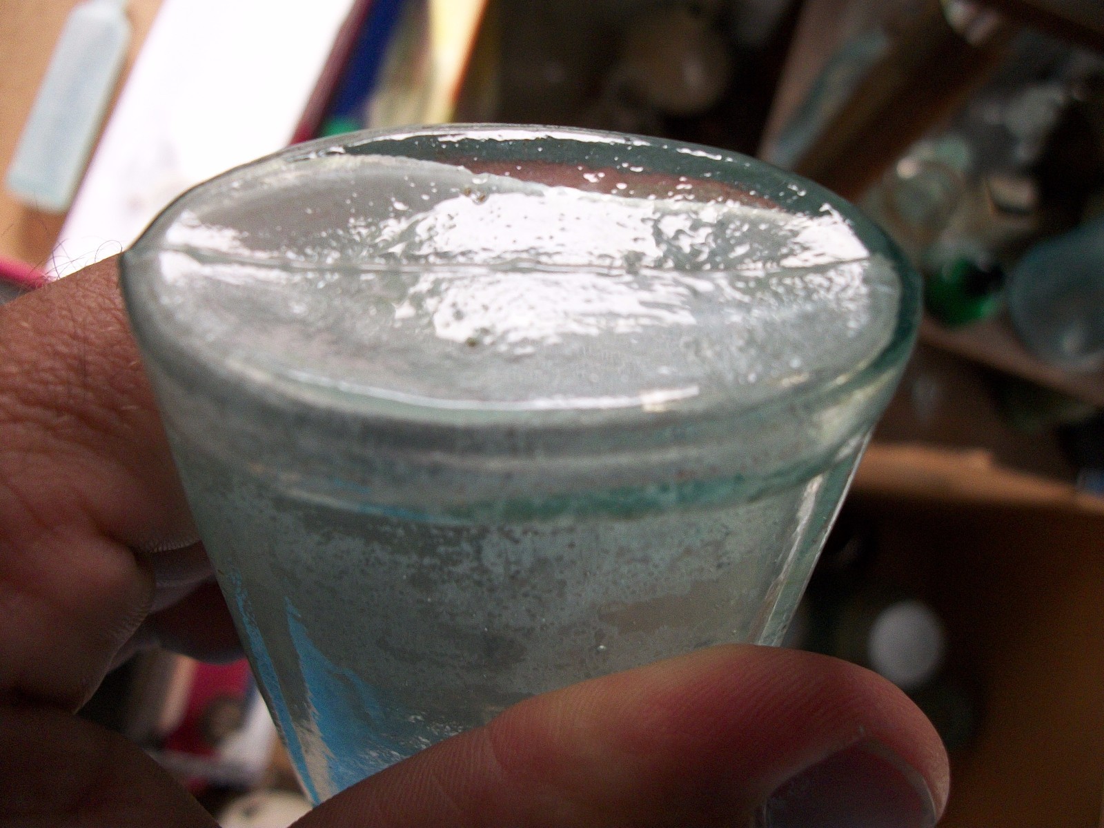 1865 ERA APPLIED TOP BERLIN (BULLSEYE) SERIES OVAL MEDICINE WHITTLED