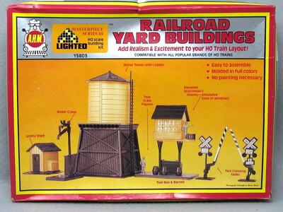 AHM #15803 Railroad Yard Buildings Kit (SIX Total) Lighted, C10