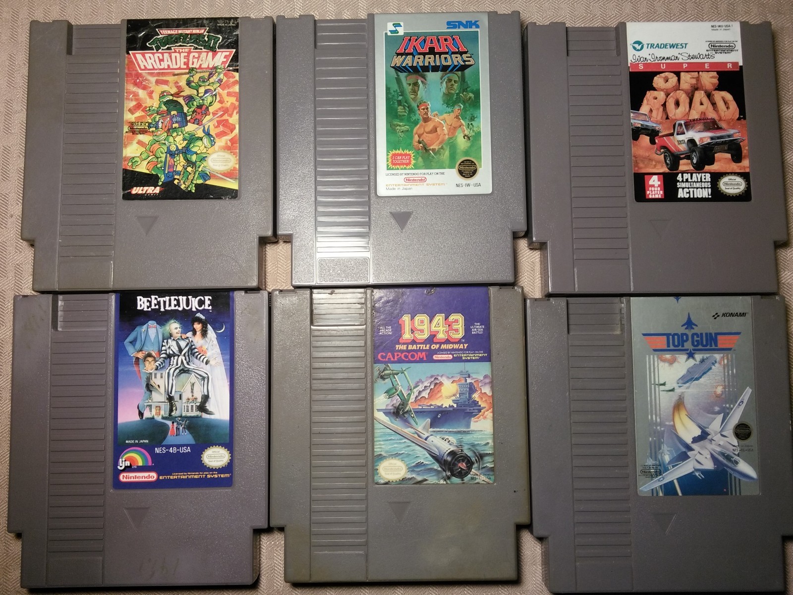 Nintendo NES Lot Top Loader Console 37 Games TMNT 2 Super Mario 1 2 3 Punch Out