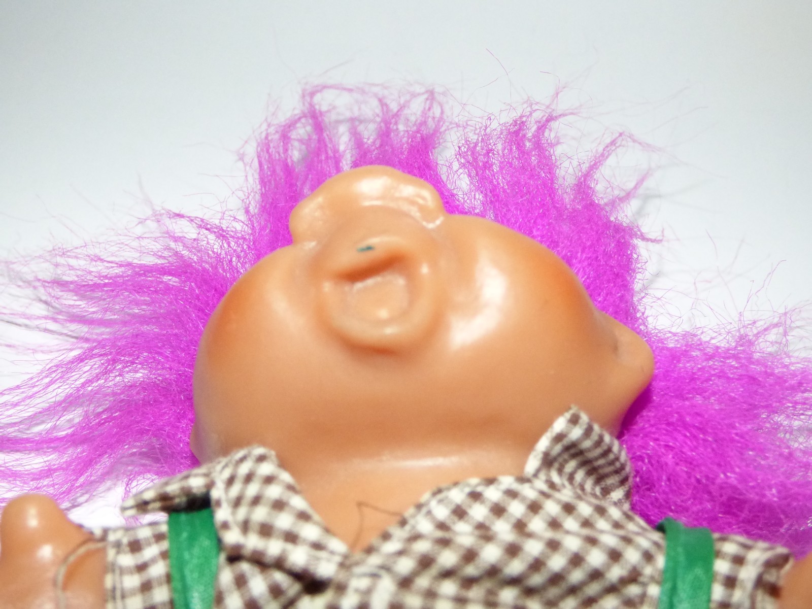 Vintage 1986 DAM Troll Figure - Hiker with Backpack - Pink Hair