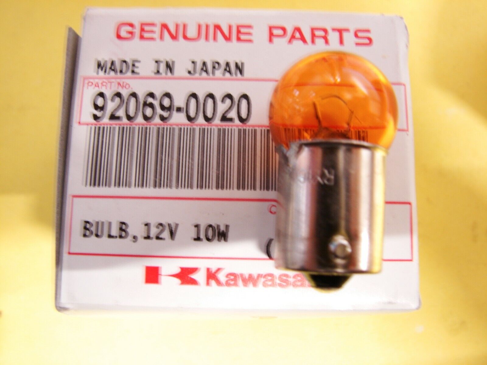 KAWASAKI BULB 12V 10W NINJA ZX-10R ZX-10RR ZX-6R Z1000 Z750 KAWASAKI BULB 12V 10W NINJA ZX-10R ZX-10RR ZX-6R Z1000 Z750