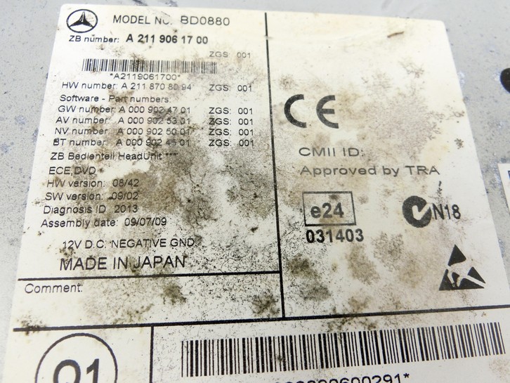 Mercedes C219 CLS 08-10 Navigationssystem Navi Command APS BD0880  - Bild 5