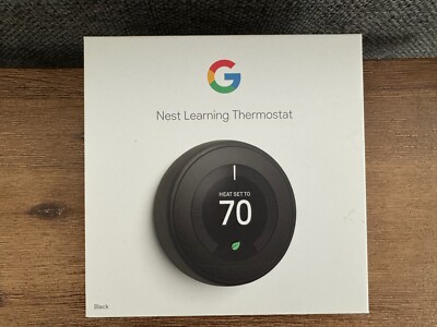 Google Nest 3rd Gen Learning Thermostat T3016US Matte Black FREE Sensor