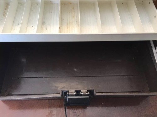 Vintage UMCO Tackle Box # 1293 Tan & Brown Fishing Gear 3 Tier Storage