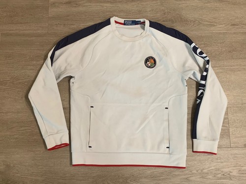 Vintage 90s Polo Ralph Lauren USA Cookie Patch Logo Sweatshirt Men’s Medium