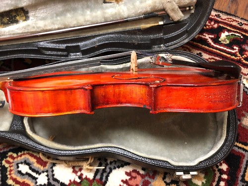 Old Amateur American Maker 4/4 Violin,Vintage W/case, Bow. Playable