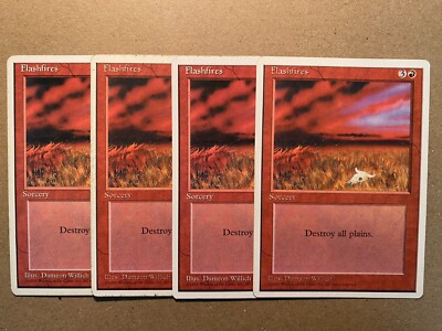 MTG 4x Flashfires Core Set 4th Edition OLD SCHOOL Magic the Gathering Card x4 MP