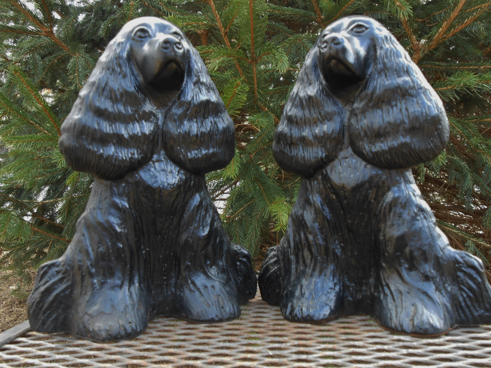 CAST IRON BOOKENDS  DORSTOPS DREAMBOY SHOW DOG VIRGINIA METALCRAFTERS HALLMARKED