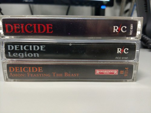 Deicide Cassettes (3) S/T Legion Amon: Feasting the Beast Death Black metal