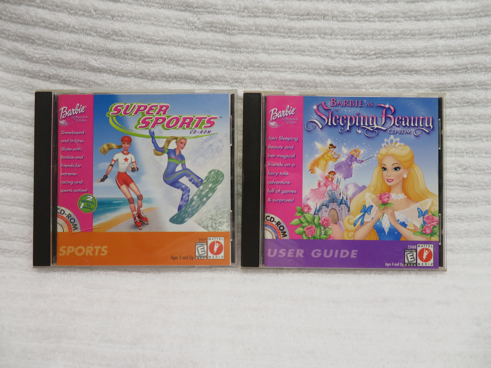 LOT OF 7 CHILDRENS CD LEARNING EDUCATION GAMES DISCS BARBIE POKEMON DISNEY
