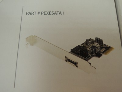 1 Port PCI Express eSATA II Controller Card - StarTech.com - PEXESATA1 - NEW