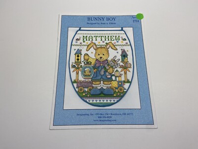 Imaginating Bunny Boy Counted Cross Stitch Pattern