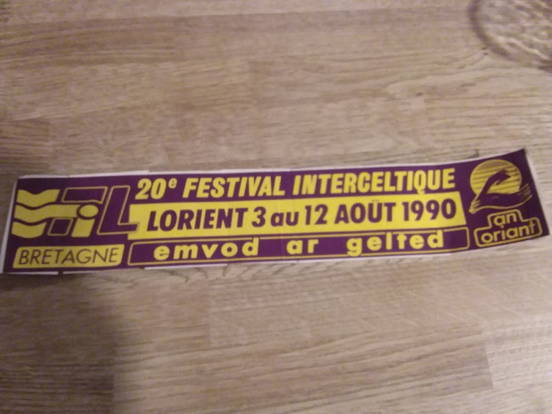 Ancien Autocollant Grand Format Festival Interceltique De Lorient 1990 Bretagne