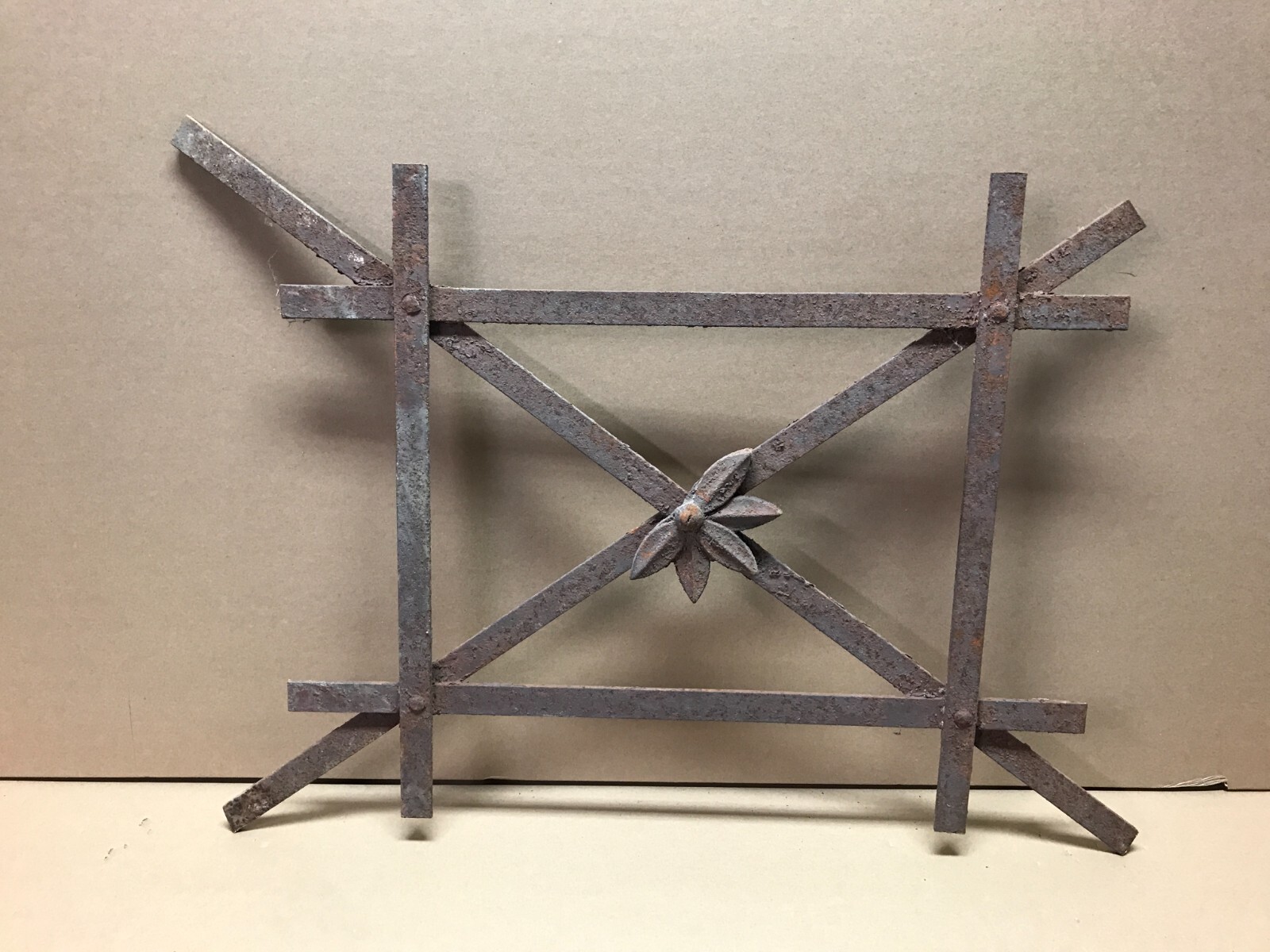 Antique Window Guard Garden Decorative Red Iron Fence Decor