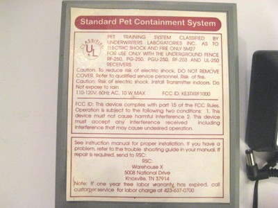 Standard Pet Containment System Underground Fence