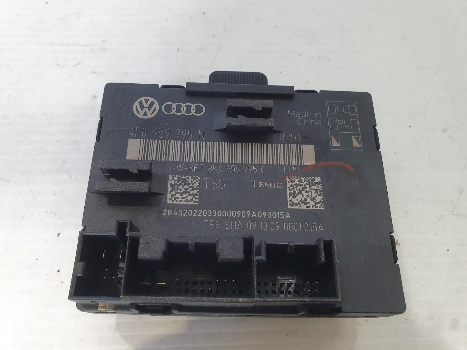 2010 Audi A6 LE DOOR ECU 4F/C6 11/04-07/11 4F0959795N 8K0959795CC image 3