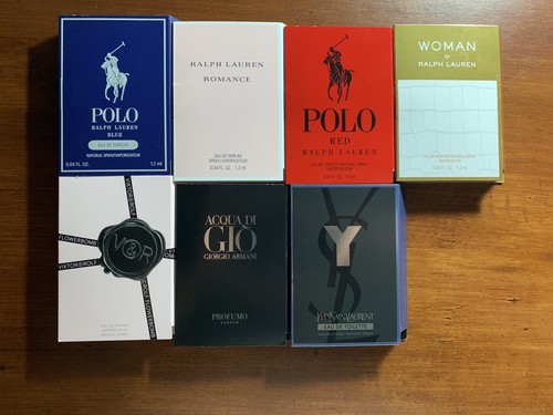 Set Of 7 Eau De Parfum & Eau De Toilette Testers Size 0.04oz