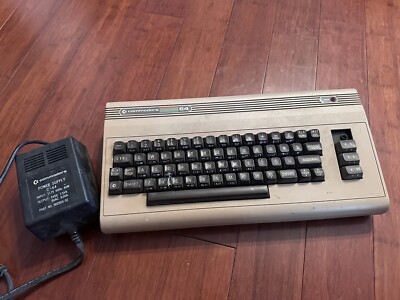Commodore 64 Model 64 Computer System Console  with Power Adapter Untested