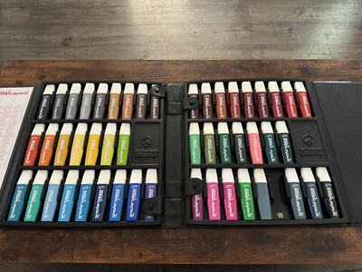 RARE Schwan Stabilo Stabilayout Color 50 Markers Black Vinyl Case EUC Missing 1