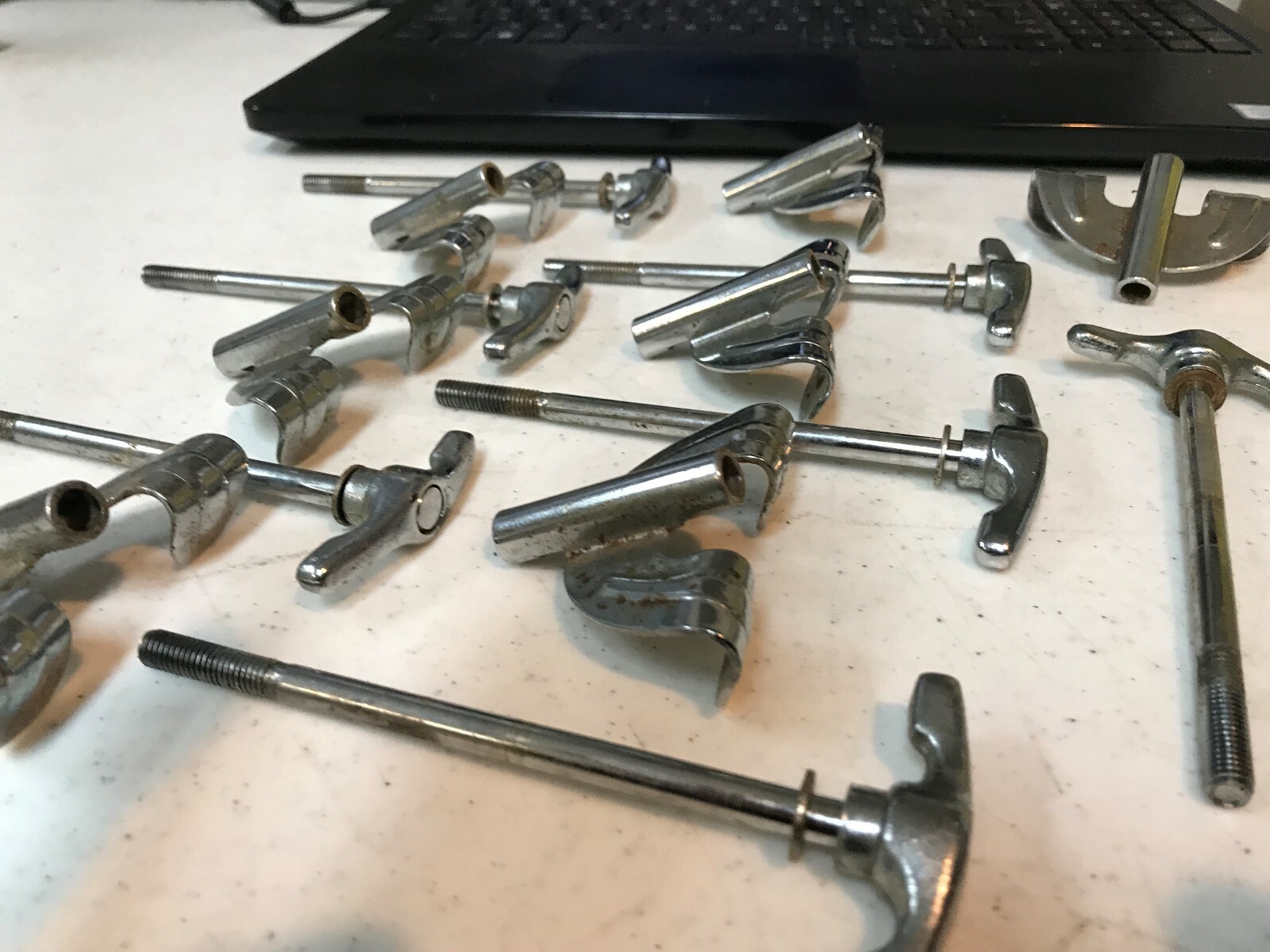 1980s Pearl Export bass drum T-RODS n Claws total of 7