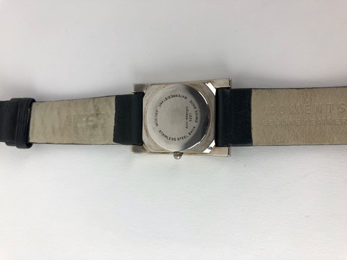 ALFEX Women's Watch Model #5221 Skeleton Face Stainless Steel & Leather RARE