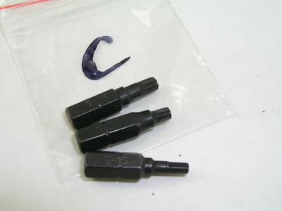 Torx 1/4'' Screw Bits, USA Lot C T15 T20 T25, 3pc Set