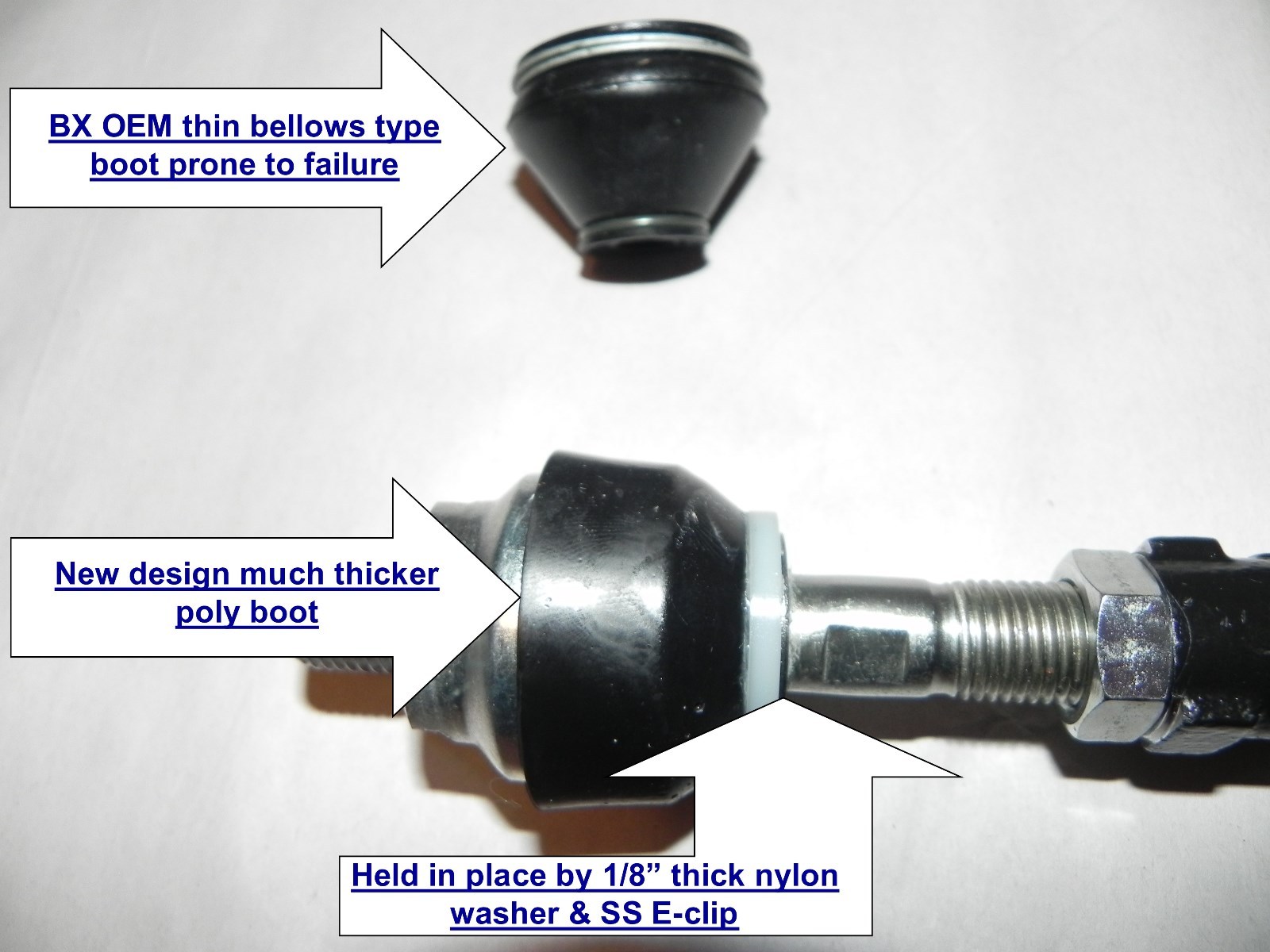 Kubota BX inner & outer tie rod replacement boots Fits all BX models up